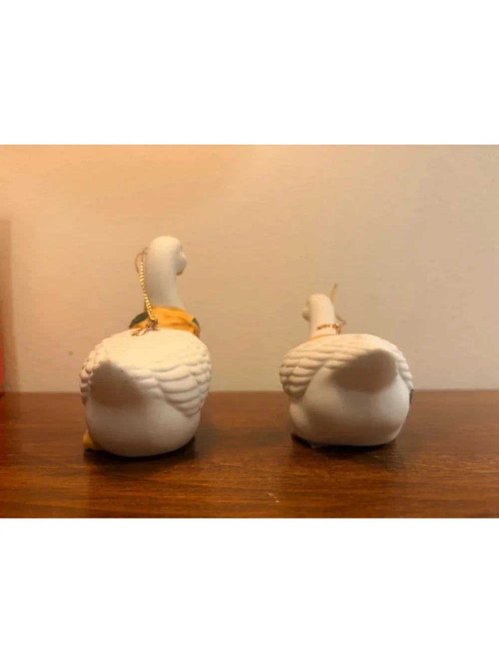 Vintage Christmas Around the World Goose Ornaments Set of 2 w/ Box Taiwan